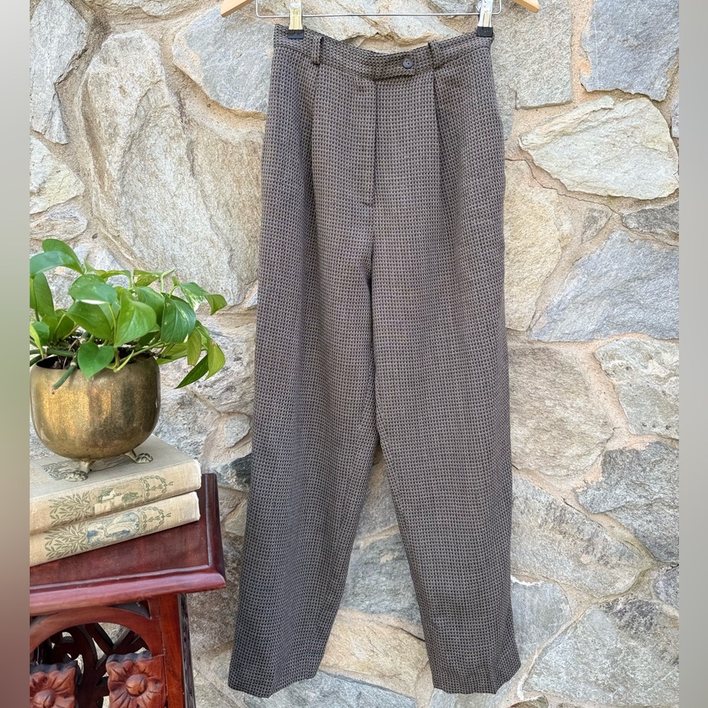 Vintage 90s High Waisted Pleated Tapered Trousers
